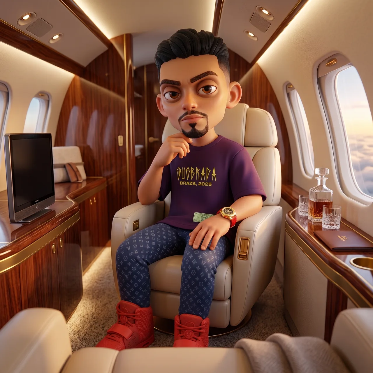 O BZ depois: dentro do jatinho