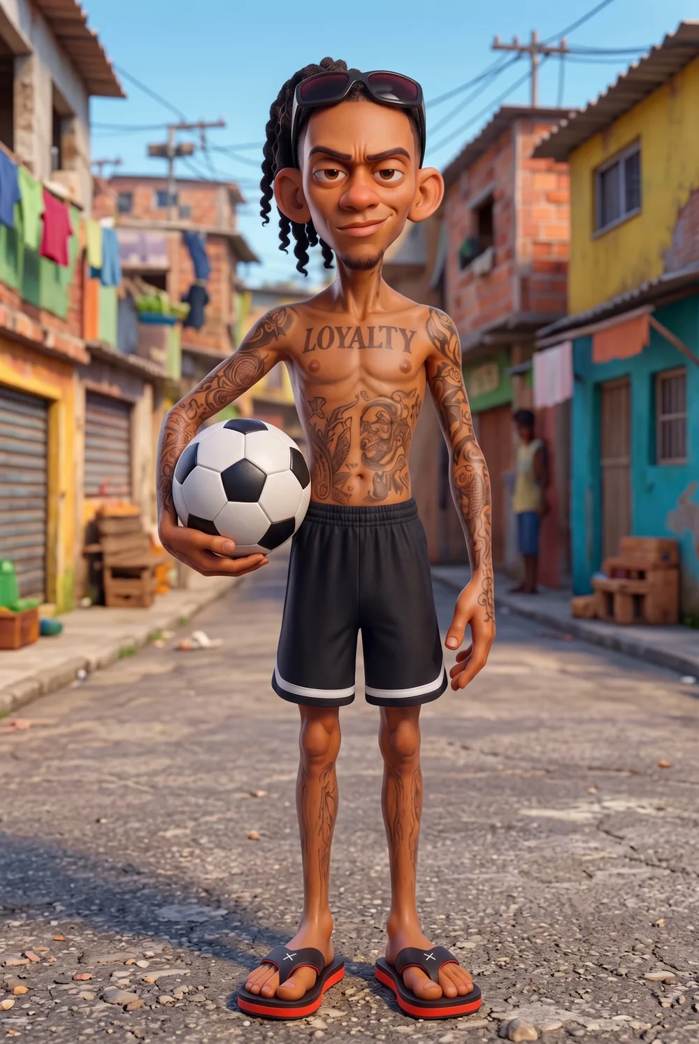 Grillo com a bola no campinho